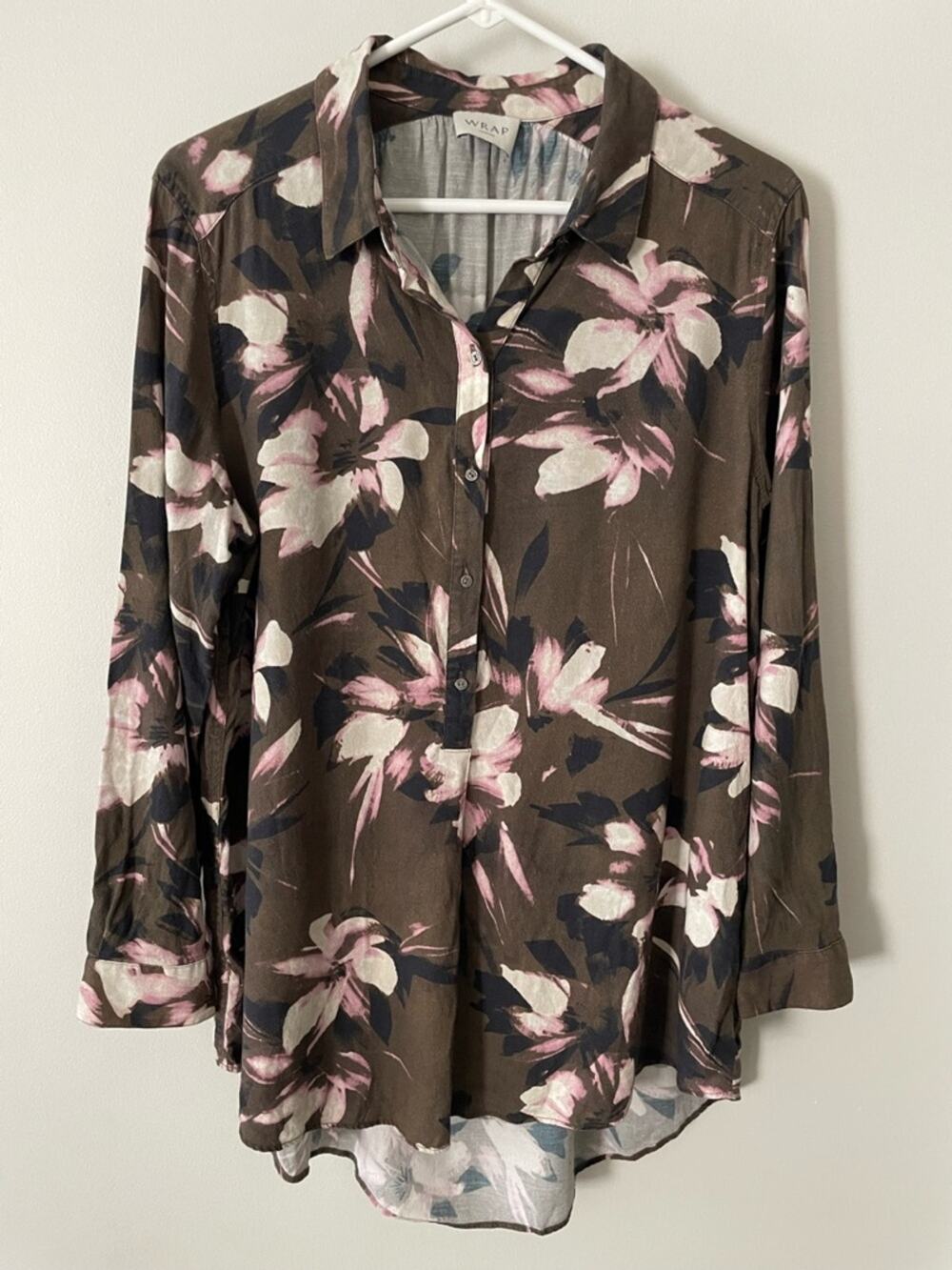 Wrap London Floral Button Down Shirt Size 12